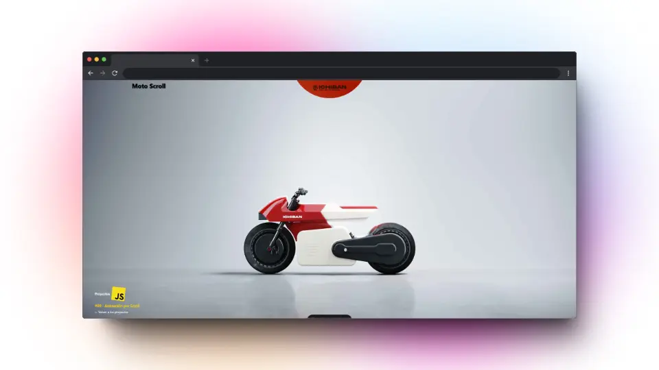 Captura de pantalla del proyecto Animación por Scroll