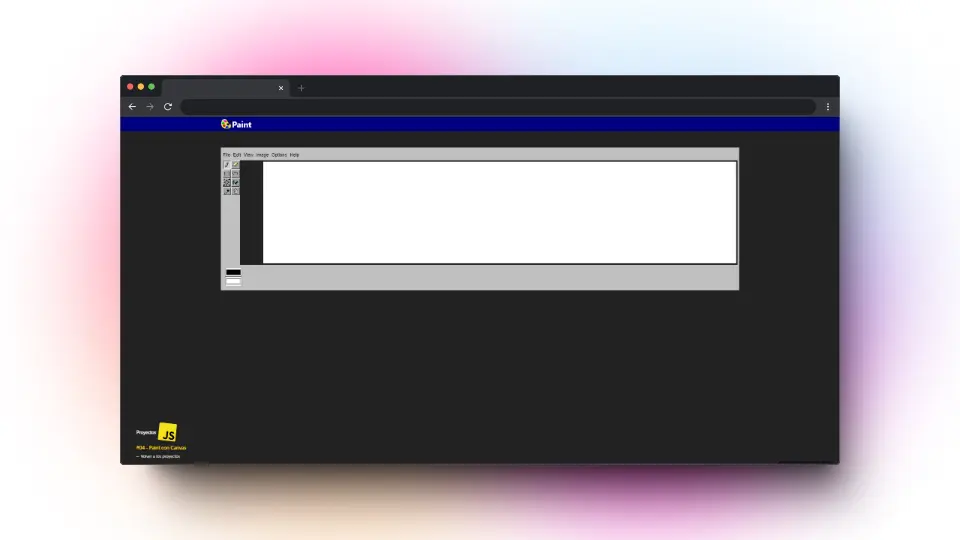 Captura de pantalla del proyecto Paint con Canvas
